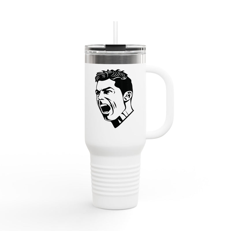 Cristiano-Ronaldo Insulated Travel Mug - 40oz Sports Drinkware for Fans